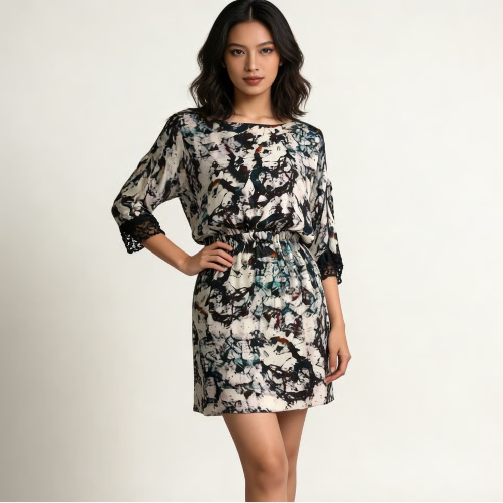Rebecca Minkoff | Marble Silk Dress Size 2